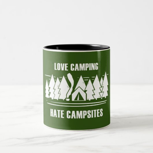 Tasse 2 Couleurs Love Camping, Campings Hate (Centre)