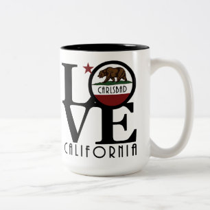 Tasse 2 Couleurs LOVE Carlsbad Californie 15oz