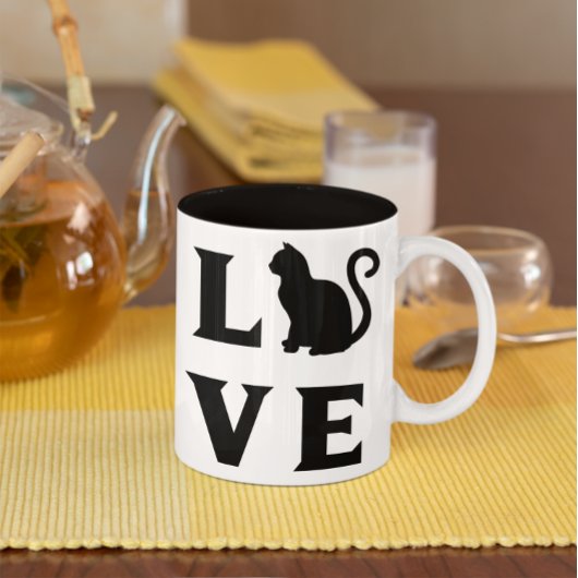 Tasse 2 Couleurs Love Cat