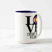 Tasse 2 Couleurs LOVE Cherry Hills Village 15oz (Devant droit)