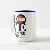 Tasse 2 Couleurs LOVE Cherry Hills Village 15oz (Devant gauche)