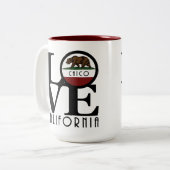 Tasse 2 Couleurs LOVE Chico California 15oz (Devant gauche)