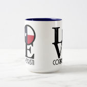 Tasse 2 Couleurs LOVE Corpus Christi 15oz (Centre)