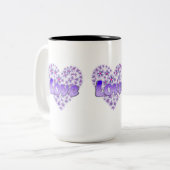 Tasse 2 Couleurs Love Daisy Heart Purple (Devant gauche)