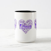Tasse 2 Couleurs Love Daisy Heart Purple (Centre)