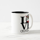 Tasse 2 Couleurs LOVE Diablo California 11oz (Devant droit)