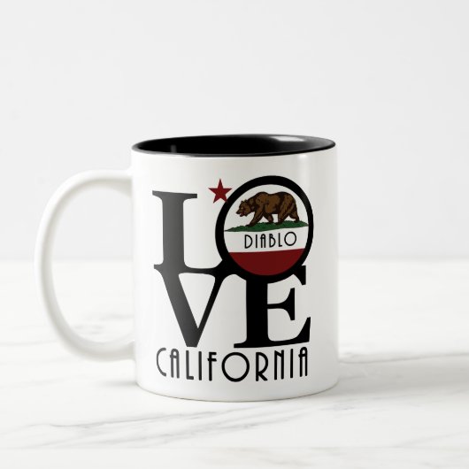 Tasse 2 Couleurs LOVE Diablo California 11oz (Gauche)