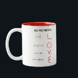 Tasse 2 Couleurs Love Formula Canette<br><div class="desc">Canette pour les amants de mathématiques, ingénierie, physique et Amour.</div>
