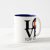 Tasse 2 Couleurs LOVE Fort Collins 11oz (Devant droit)