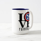 Tasse 2 Couleurs LOVE Franklin Tennessee 15oz (Devant droit)
