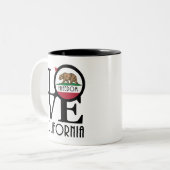 Tasse 2 Couleurs LOVE Freedom California 11oz (Devant gauche)