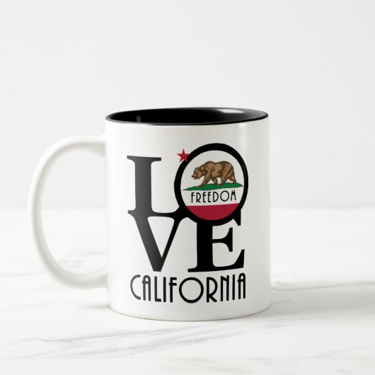 Tasse 2 Couleurs LOVE Freedom California 11oz (Gauche)