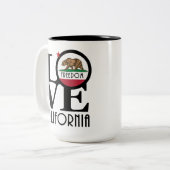 Tasse 2 Couleurs LOVE Freedom California 15oz (Devant gauche)