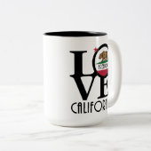 Tasse 2 Couleurs LOVE Freedom California 15oz (Devant droit)