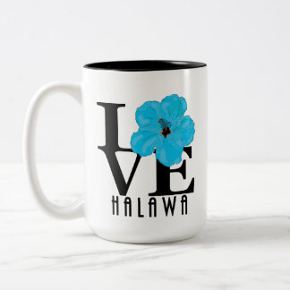 Tasse 2 Couleurs LOVE Halawa Blue Hibiscus 15oz