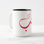 Tasse 2 Couleurs Love - Houb - Arabe Calligraphie (Devant gauche)