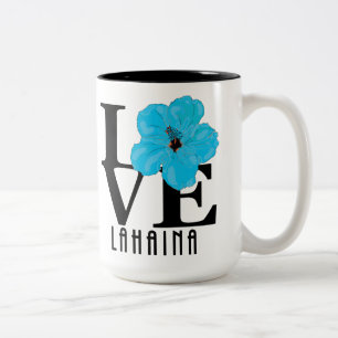 Tasse 2 Couleurs LOVE Lahaina Hibiscus bleu 15oz