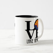 Tasse 2 Couleurs LOVE Lake Havasu 11oz (Devant droit)