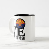 Tasse 2 Couleurs LOVE Lake Havasu 11oz (Devant gauche)