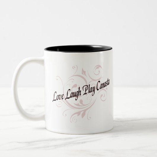 Tasse 2 Couleurs Love Laugh Play Canasta Red (Gauche)