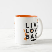 Tasse 2 Couleurs Love Life, Bake Bliss : Citations de cuisson inspi (Devant droit)