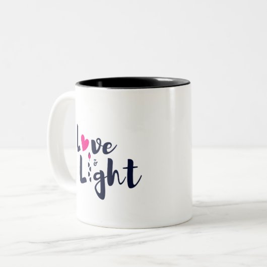 TASSE 2 COULEURS LOVE & LIGHT-HANOUKKA (Devant gauche)