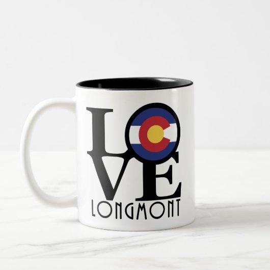 Tasse 2 Couleurs LOVE Longmont 11oz (Gauche)