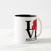 Tasse 2 Couleurs LOVE Mexico Beach Floride 11oz (Devant droit)