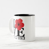 Tasse 2 Couleurs LOVE Mexico Beach Floride 11oz (Devant gauche)