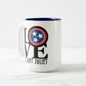 Tasse 2 Couleurs LOVE Mount Juliet 15oz (Devant gauche)