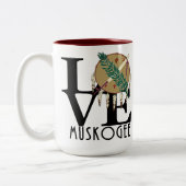 Tasse 2 Couleurs LOVE Muskogee OK 15oz (Gauche)