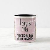 Tasse 2 Couleurs Love My Australian Silky Terrier Cartoon 11oz (Centre)
