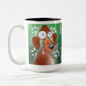 Tasse 2 Couleurs Love My Irish Setter Cartoon (Gauche)