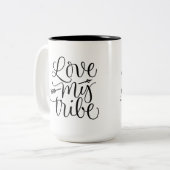 Tasse 2 Couleurs Love My Tribe Cup Design (Devant gauche)