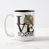 Tasse 2 Couleurs LOVE Norman Oklahoma 15oz (Gauche)