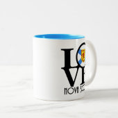 Tasse 2 Couleurs LOVE Nova Scotia Canada (Devant droit)