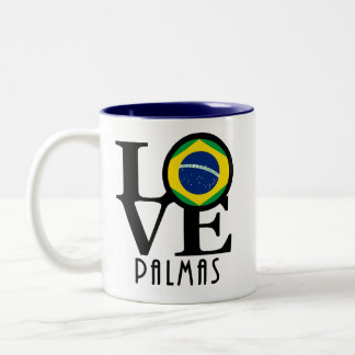 Tasse 2 Couleurs LOVE Palmas Brésil 11oz