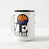Tasse 2 Couleurs LOVE Phoenix, Arizona (Devant gauche)