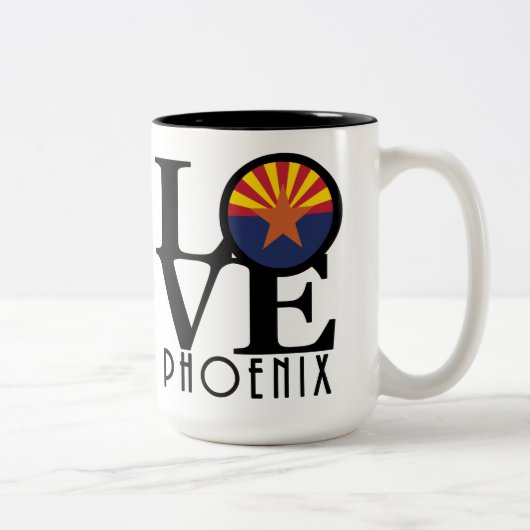 Tasse 2 Couleurs LOVE Phoenix, Arizona (Droit)