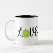 Tasse 2 Couleurs Love pickleball script (Gauche)
