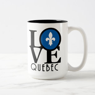 Tasse 2 Couleurs LOVE Québec 15oz