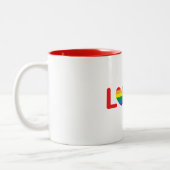 Tasse 2 Couleurs Love Rainbow Heart (Gauche)