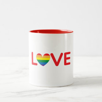 Tasse 2 Couleurs Love Rainbow Heart