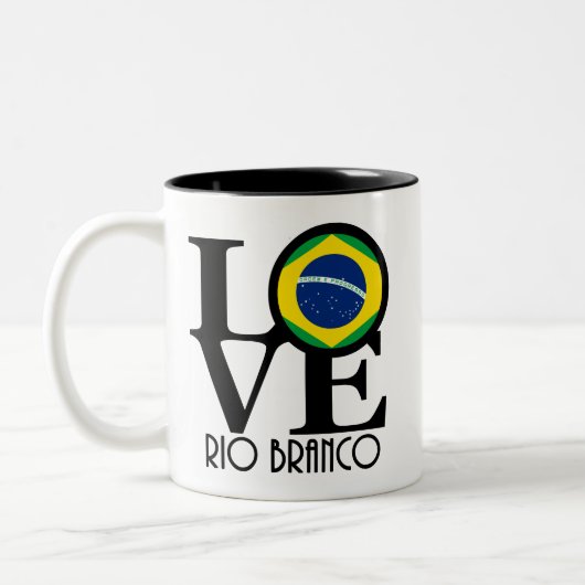 Tasse 2 Couleurs LOVE Rio Branco 11oz (Gauche)