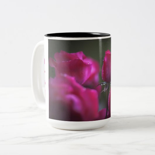 Tasse 2 Couleurs Love Roses (Devant gauche)