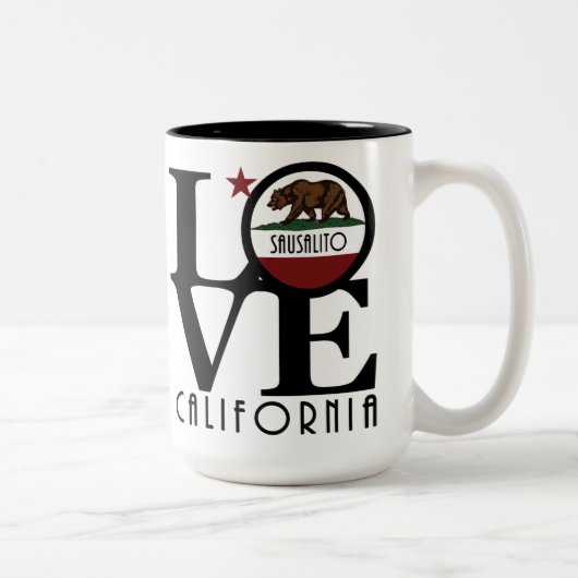 Tasse 2 Couleurs LOVE Sausalito 15oz (Droit)