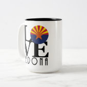 Tasse 2 Couleurs LOVE Sedona Arizona 15oz (Devant gauche)