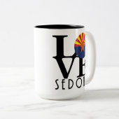 Tasse 2 Couleurs LOVE Sedona Arizona 15oz (Devant droit)