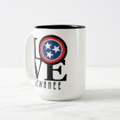Tasse 2 Couleurs LOVE Sewanee Tennessee 15oz (Devant gauche)