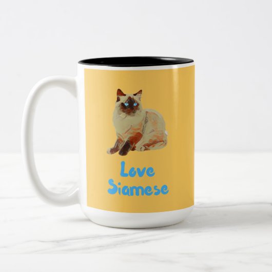 Tasse 2 Couleurs Love Siamese Cats (Gauche)